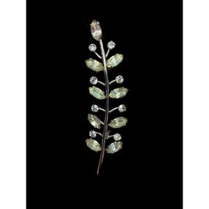 Van dell sterling silver feather flower brooch